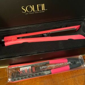 Soleil flat iron and straightening brush.